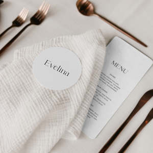 Simple Elegant Wedding Menu Place Cards