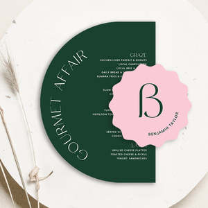 Diy Modern Wedding Invitations: Autumn Wedding Arch Menu Place Cards