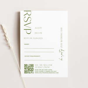 Diy Modern Wedding Invitations: Autumn Wedding RSVP Card