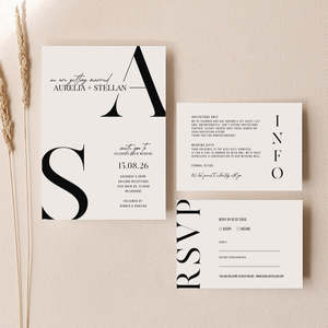 Bold Wedding Invitations Stationery: Aurelia - Wedding Invitation Suite