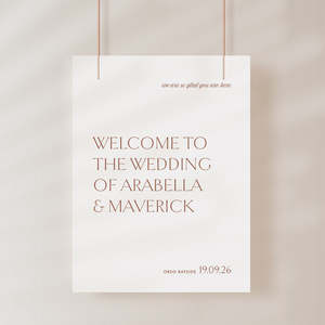 Classic Wedding Invitations Stationery: Arabella - Wedding Welcome Sign