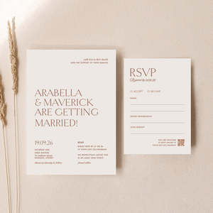 Classic Wedding Invitations Stationery: Arabella - Wedding Invitations Set