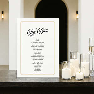 On The Day Wedding Stationery And Signage: Estelle - Wedding Bar Sign