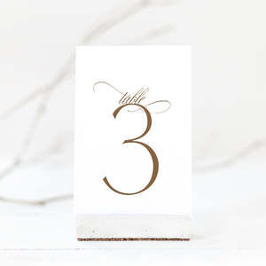 Romantic Wedding Invitations: Evora - Table Number Set