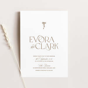 Romantic Wedding Invitations: Evora - Wedding Invitation