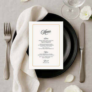Vintage Wedding Invitations: Estelle - Wedding Menu Cards
