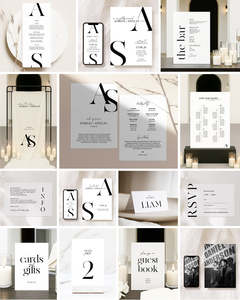 All: 14 Bold Wedding Invitation & Signage Templates