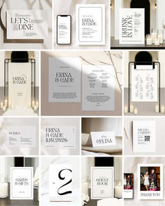 All: 14 Modern Wedding Invitation & Signage Templates