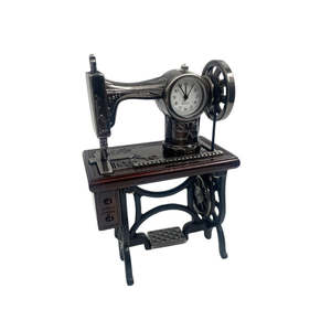 Clocks Barometers: Miniature Novelty Sewing Machine Clock