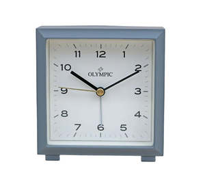 Grey Square Metal Alarm Clock