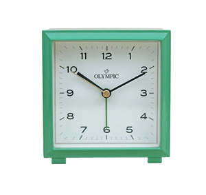 Clocks Barometers: Green Aquare Metal Alarm Clock