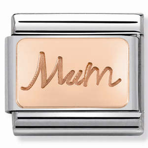 Childrens Jewellery: Nomination Composable 430101/34 Mum 9ct Rose Gold