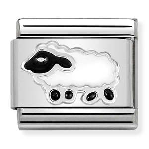 Childrens Jewellery: Nomination Composable 330204/20 Sheep With Enamel