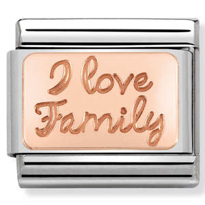 Nomination Composable 430101/41 Steel with 9ct Rose Gold I Love family