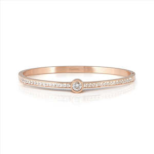Bracelets Bangles: Nomination Pretty Bangles 029519/20/21/043 Rose Gold With White Cz