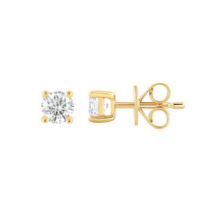 9ct Yellow Gold Lab Grown Diamond Stud Earrings