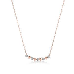 9Ct Rose Gold Diamond Set Necklace