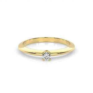 9ct Lab Diamond Solitaire Ring