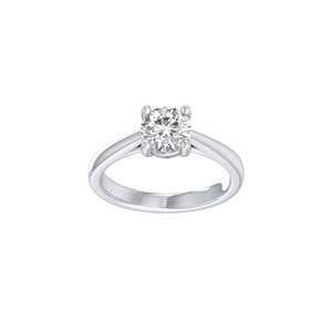 18Ct White Gold Round Brilliant Cut Lab Diamond