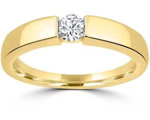 Diamond Rings: 9ct Yellow Gold Diamond Ring