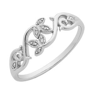 Fashion Jewellery: Sterling Silver Filigree Cubic Zirconia Ring