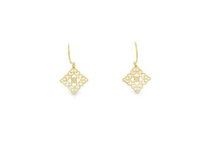 9ct Yellow Gold Filigree Drop Earrings