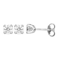Sterling Silver 5mm Cz Stud Earrings
