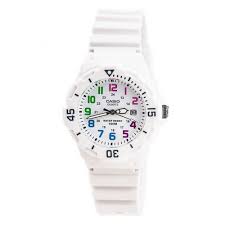 Ladies/Childs White Casio Analogue Watch LRW200H-7B