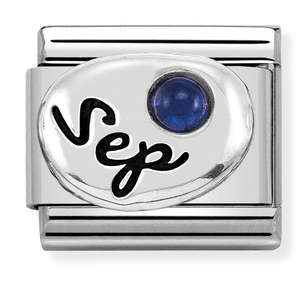 Jewellery Sapphire: Nomination Composable 330505/09 Sapphire September Birthstone