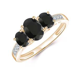 9ct Yellow Gold Sapphire And Diamond Ring