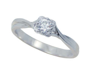 White Gold Diamond Solitare