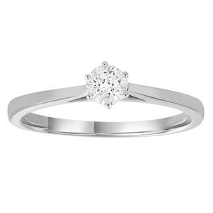 Rings Solitaire: White Gold Diamond Solitaire Ring