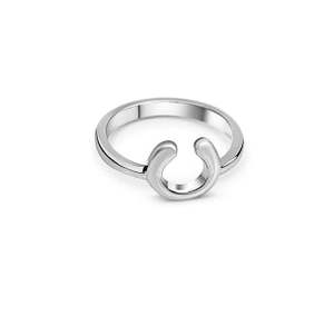 Breeze Solid Silver Horsehoe Ring
