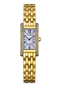 Ladies Citizen Eco Drive Diamond set with Mother of Pearl Dial EG7112-59D