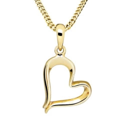 9ct Yellow Gold Open Heart Pendant