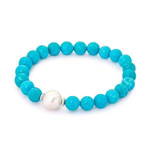 Leola Bracelet With Turquoise And Frshwater Pearl