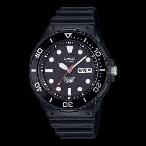 Mens Casio Watch ANA Marine Design,Black Case and Resin Band MRW230H