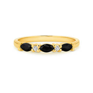 Xmas 2023: 9Ct Yellow Gold Sapphire And Diamond Ring