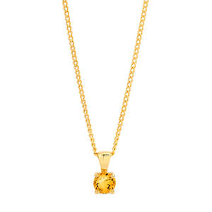 Xmas 2023: 9Ct Yellow Gold And Citrine Pendant