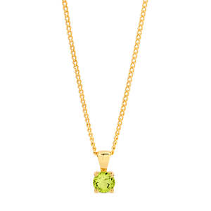Xmas 2023: 9Ct Yellow Gold Pendant With Peridot