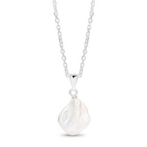 Xmas 2023: Sterling Silver Keshi Pearl Pendant