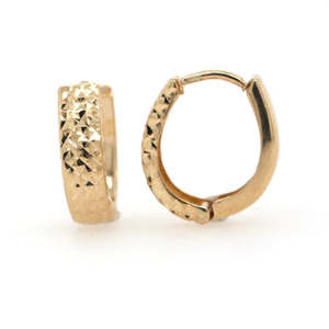 Black Friday 2023: 9Ct Yellow Gold Textured Huggies