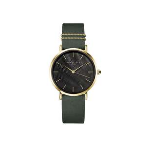 Rosefield: Ladies Rosefield Yellow Gold With A Green Strap Watch WBFLG-W95