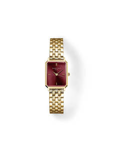 Ladies Rosefield Octagon Sunray Burgandy Dial Watch OBGSG-083