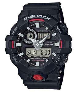 Casio 2024: Mens Black And Red Casio G-Shock Watch GA700-1A