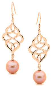 Black Friday 2024: Rose Gold Plated Pearl Edison Hook Earrings