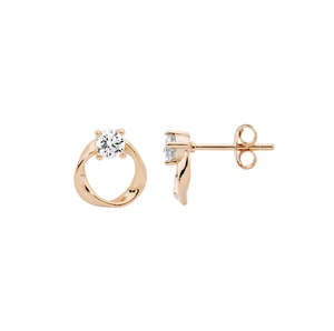 Black Friday 2024: Rose Gold Plate CZ Stud