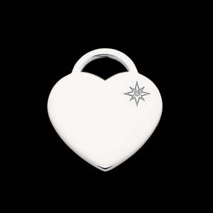 Christmas 2024: Sterling Silver Diamond Heart Pendant With Chain