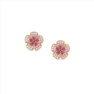 Nomination Crysalis Earrings 241104/010 Rose Gold Flower Studs With Cz