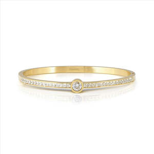 Nomination Pretty Bangles 029519/20/21/020 Gold With White Cz